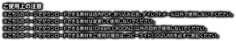 ご使用上の注意