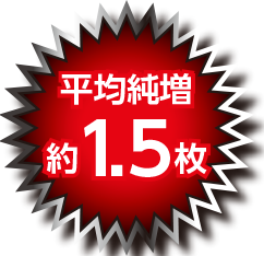 平均純増約1.5枚