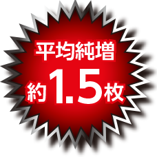 平均純増約1.5枚