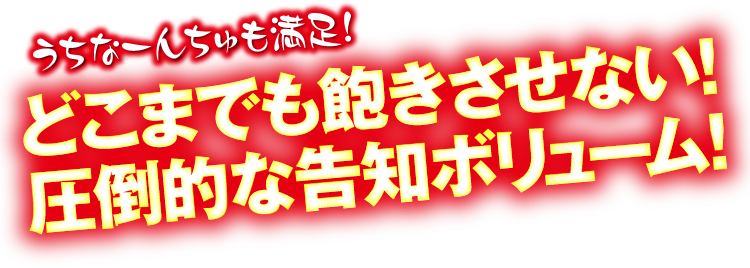 うちなーんちゅも満足！どこまでも飽きさせない！圧倒的な告知ボリューム！