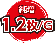 純増1.2枚/G