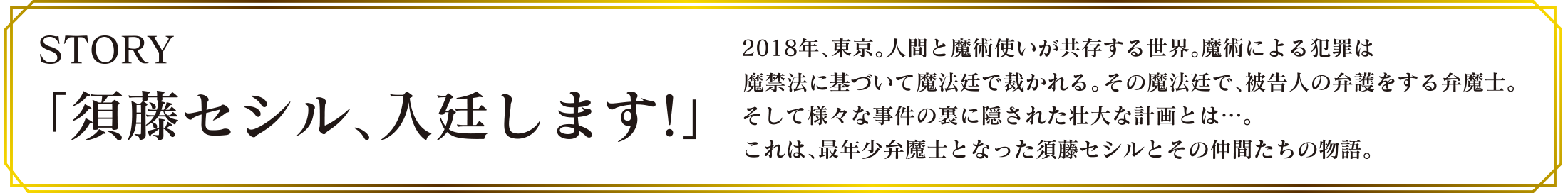 STORY 「須藤セシル、入廷します！」